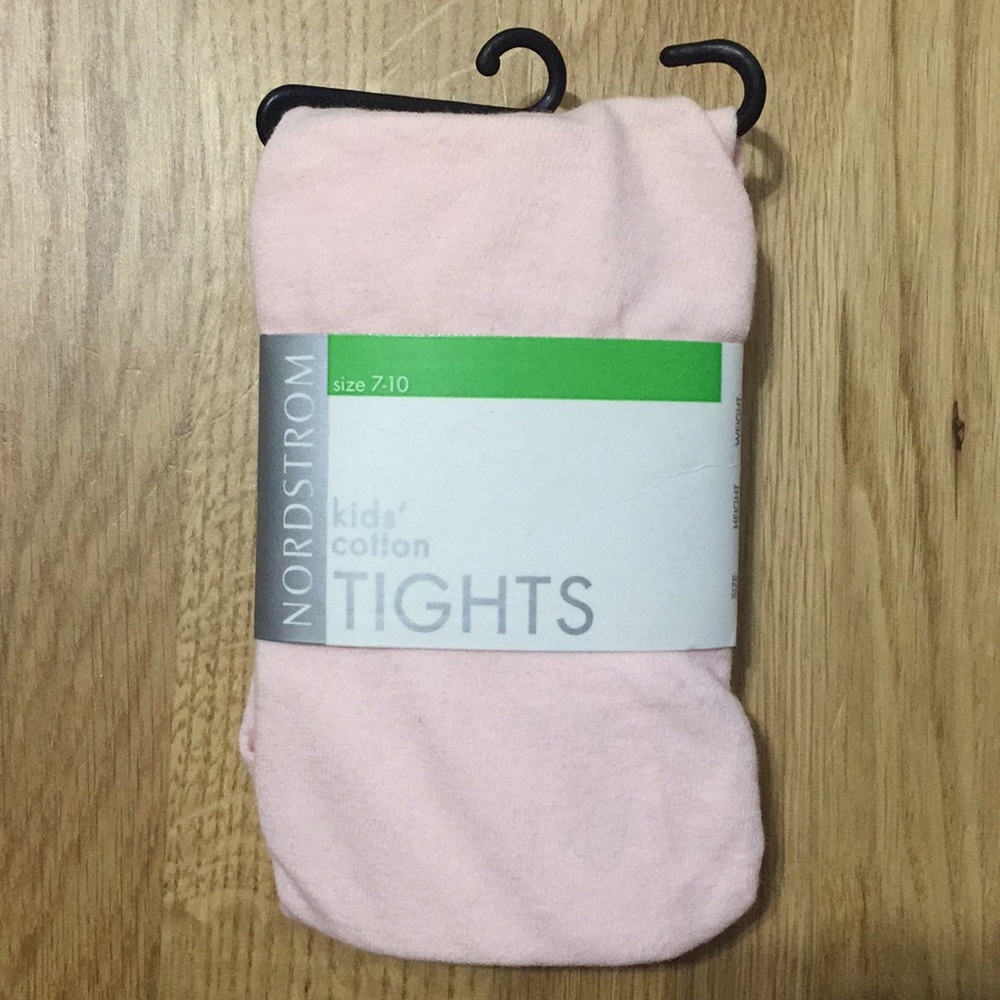 Nordstrom Kids’ Pink Cotton Tights Size 7-10